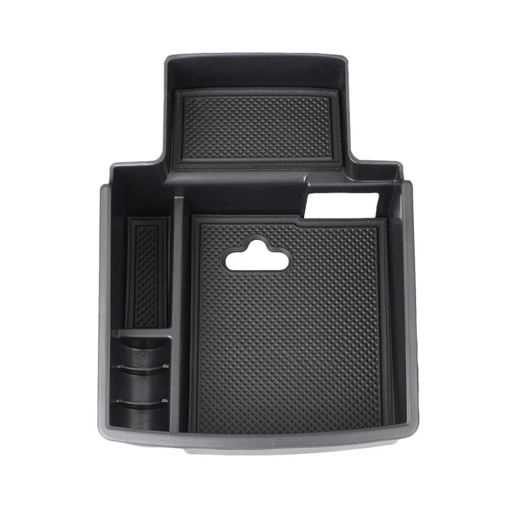 Handschuhfach-Organizer aus ABS-Kunststoff für Audi Q5 (2008-2014) mit Gummimatte Aufbewahrungsbox für die innere Armlehne langlebig und praktisches Zubehör